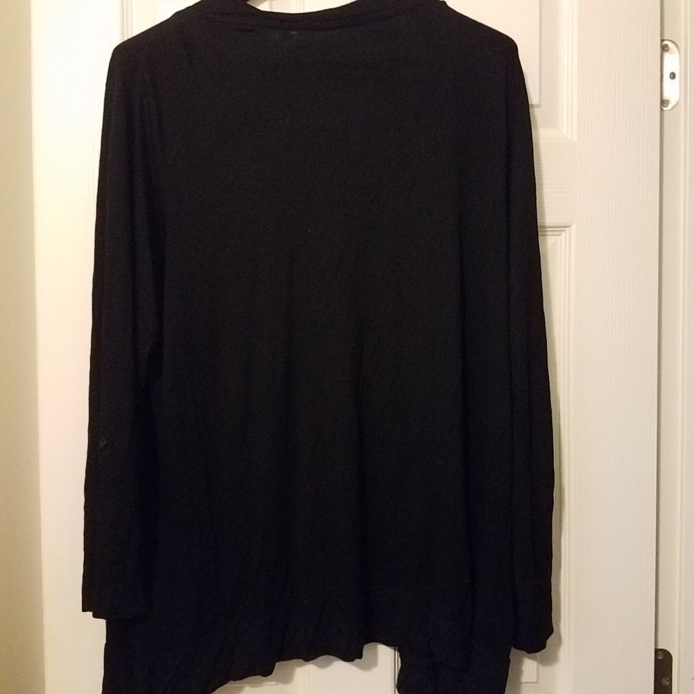 Jersey knit open cardigan